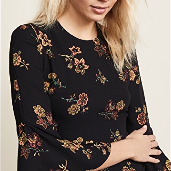 ✨ SOLD ✨NWT ALC floral little black dress Cassidy - Picture 2 of 8